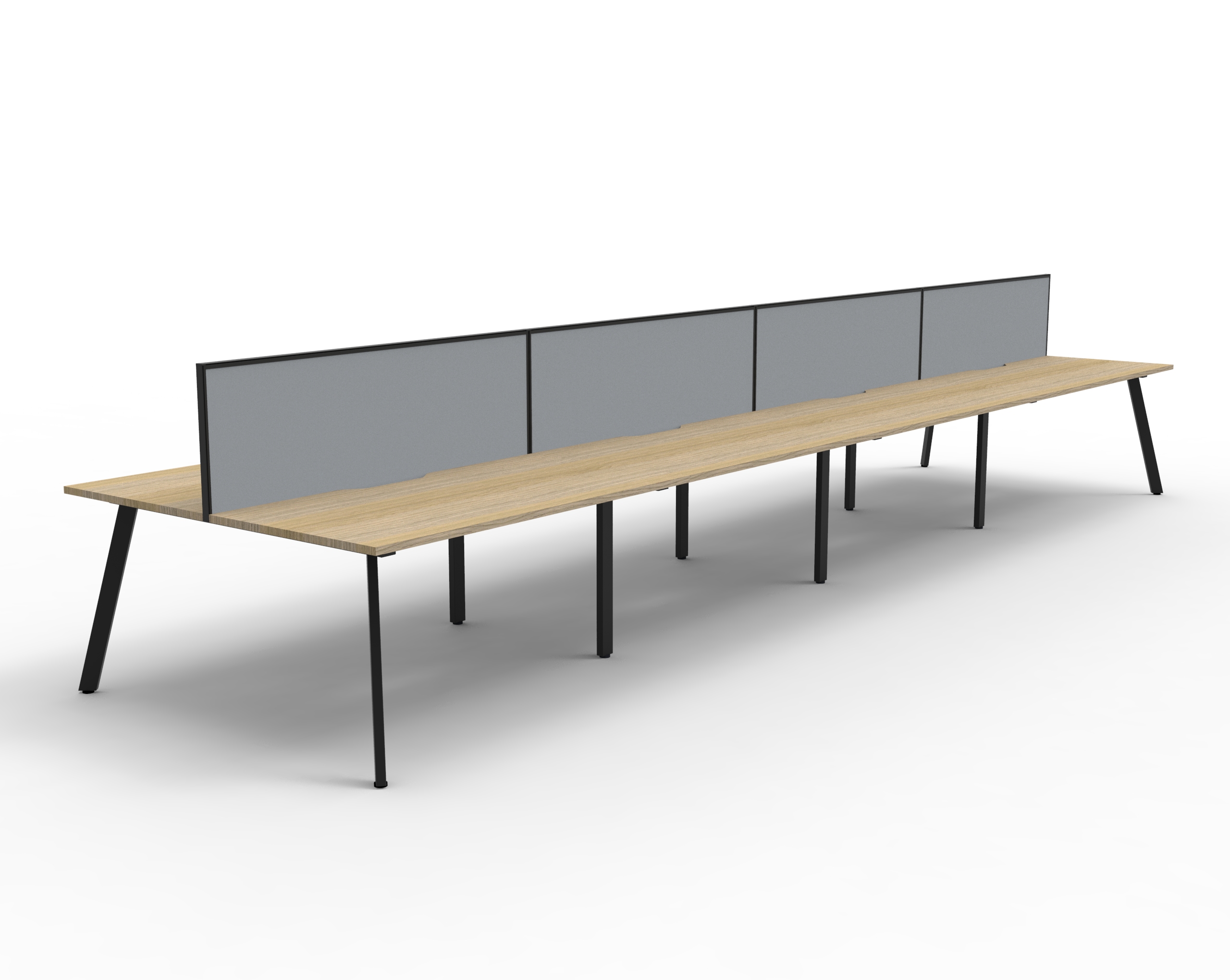 Eternity 8 Person Double Sided Workstation - With Screen